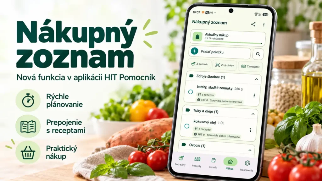 Nákupný zoznam v HIT Pomocník: ako si zjednodušiť plánovanie a nákup